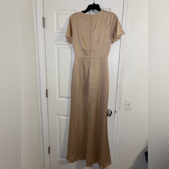 Show Me Your Mumu- Rome Twist Gown (in Champagne Luxe Satin) - Picture 2 of 6